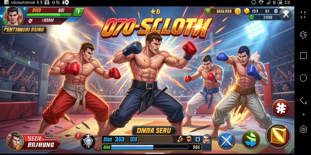 Gameplay seru dari 070SLOT yang menampilkan pertarungan epik.