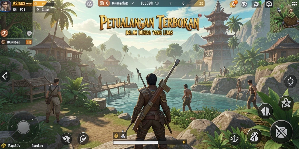 Screenshot gameplay ASIA303 menampilkan petualangan Open World yang seru.