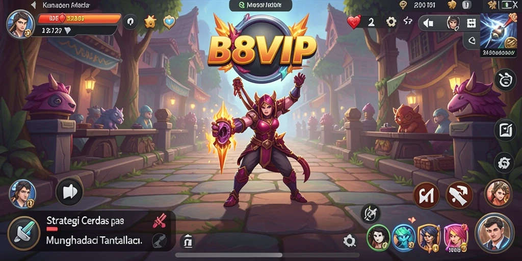 Tampilan gameplay B8VIP yang menegangkan dan strategis