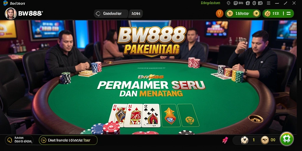 Tampilan gameplay Poker BW888 yang mengasyikkan dan menarik.