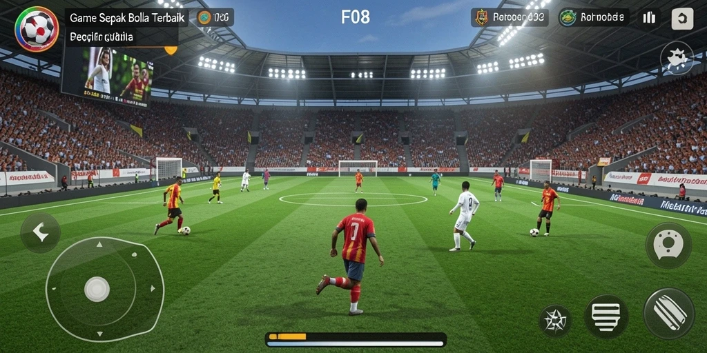 Tangkapan layar gameplay F08 yang menggambarkan aksi seru di lapangan.