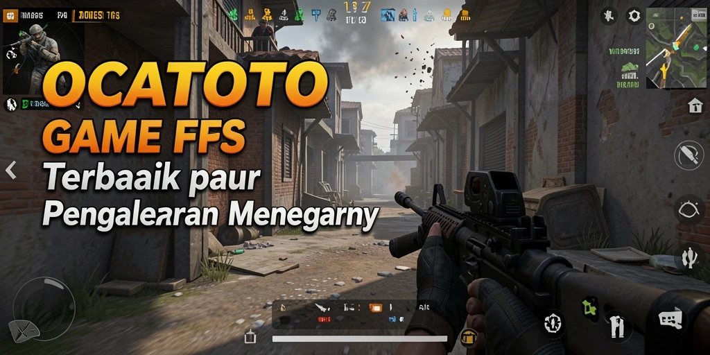 Screenshot OCATOTO menampilkan aksi penuh ketegangan dalam gameplay FPS.