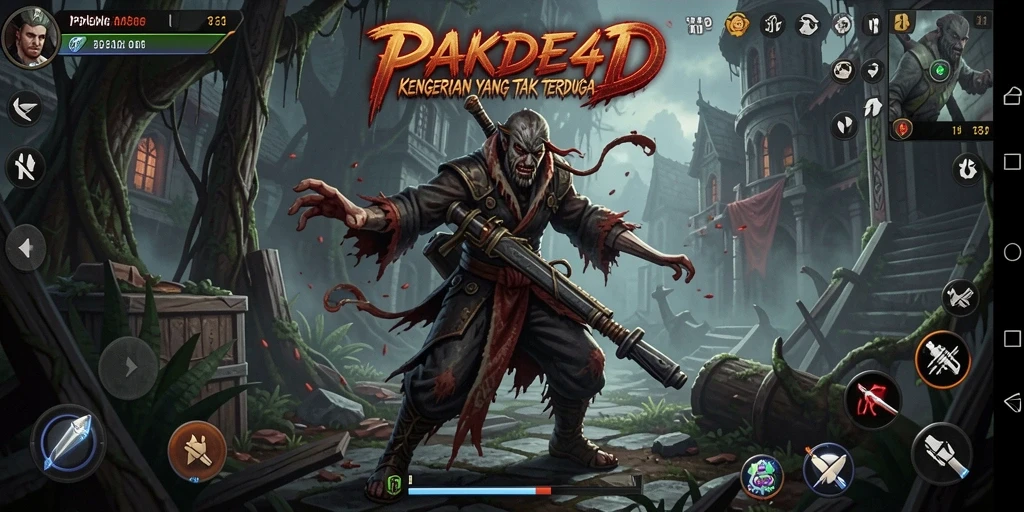 Tampilan gameplay menegangkan dari PAKDE4D yang penuh kengerian.