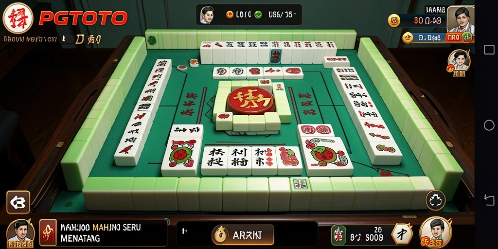 Tampilan gameplay Mahjong yang menegangkan di PGTOTO.