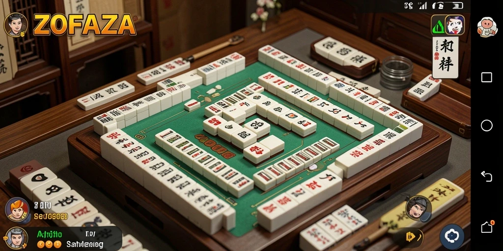 Gameplay ZOFAZA yang menampilkan mahjong seru dan menantang.